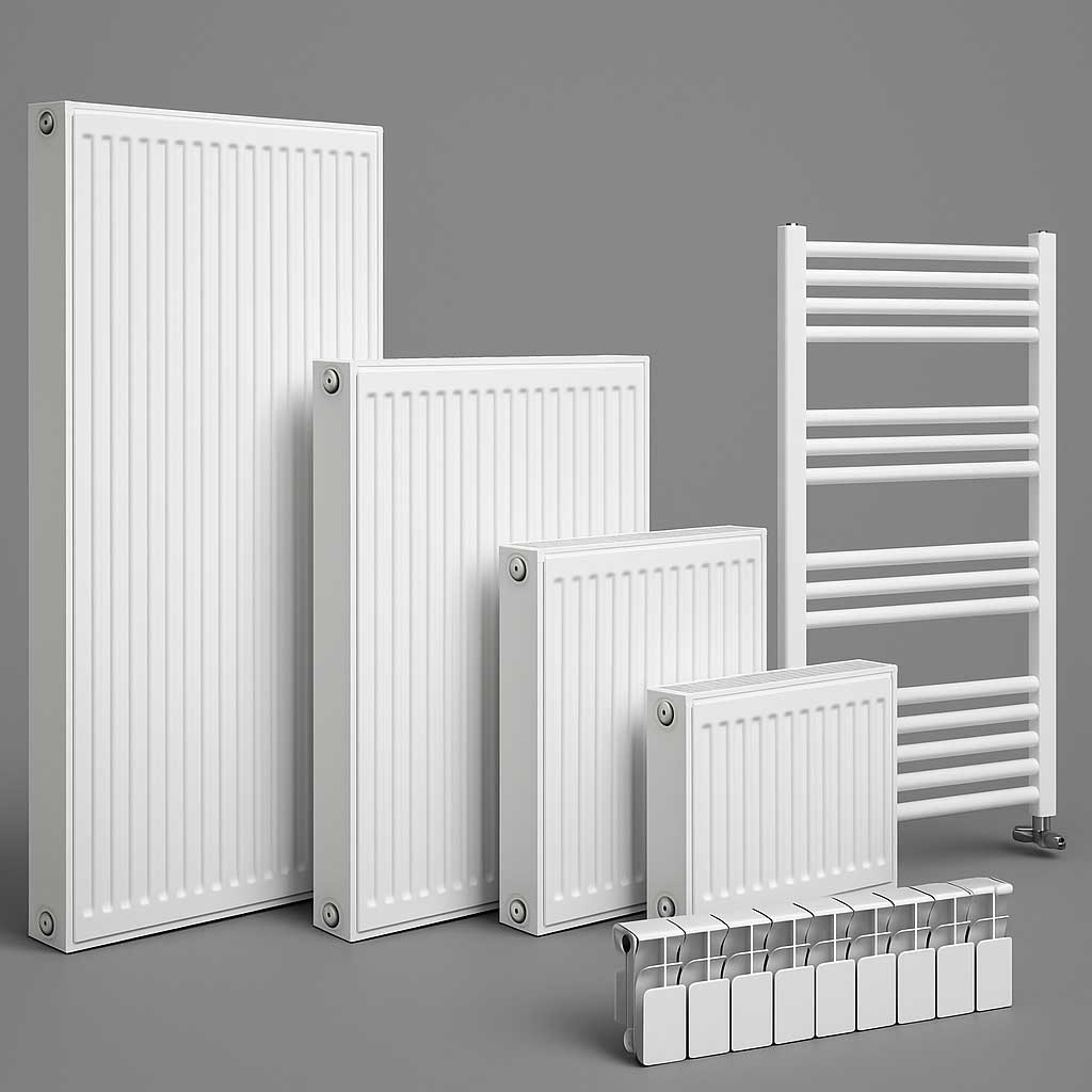 رادیاتور پانلی و آلومینیومی در اندازه‌های مختلف برند سانیکا، ایساتیس، پرلا و سپاهان